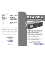 Предварительный просмотр 1 страницы BeachTek DXA-5DA User Manual