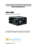 Предварительный просмотр 1 страницы BeachTek DXA-CINE Operating Manual