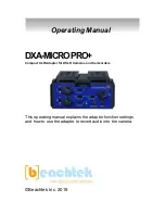 Preview for 1 page of BeachTek DXA-MICRO PRO+ Operating Manual