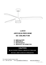 Предварительный просмотр 1 страницы Beacon Lighting Lucci air AIRFUSION PEREGRINE Installation Instructions Manual