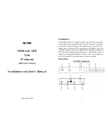 Preview for 1 page of Beacon AV-950R Installation And User Manual