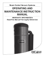 Beam Central Vacuum Systems Operating And Maintenance Instruction Manual preview