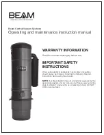 Preview for 2 page of Beam Central Vacuum Systems Operating And Maintenance Instruction Manual