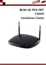 Beam GE-PON ONT C504W Installation Manual предпросмотр