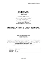 Предварительный просмотр 2 страницы Beam IridiTRAK RST430 Installation & User Manual