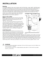 Предварительный просмотр 6 страницы Beam Platinum Series User Manual