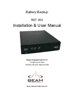 Предварительный просмотр 1 страницы Beam RST 050 Installation & User Manual