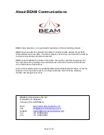 Предварительный просмотр 8 страницы Beam RST825 SatRADIO User And Installation Manual