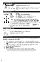 Предварительный просмотр 4 страницы Beamz 153.704 Instruction Manual