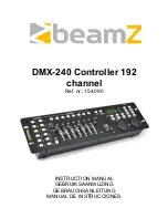 Beamz DMX-240 Controller 192-Channel Instruction Manual предпросмотр