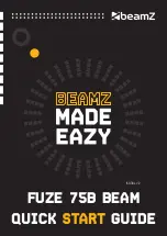 Preview for 1 page of Beamz Fuze 75B Beam Quick Start Manual