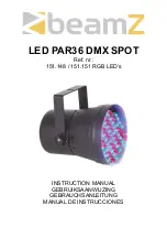 Предварительный просмотр 1 страницы Beamz LED PAR36 DMX SPOT Instruction Manual