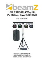 Предварительный просмотр 1 страницы Beamz LED PARBAR 4Way Kit 7x 10Watt Quad LED DMX Instruction Manual