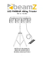 Beamz LED PARBAR 4Way Tricolor Instruction Manual предпросмотр