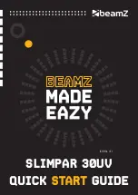 Beamz SLIMPAR 30UV Quick Start Manual предпросмотр