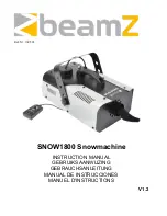 Предварительный просмотр 1 страницы Beamz SnowW1800 Instruction Manual