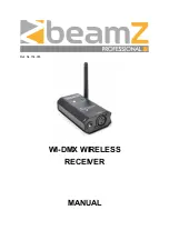 Предварительный просмотр 1 страницы Beamz wi-dmx wireless receiver User Manual