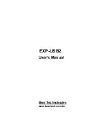 Preview for 1 page of Bear Technologies EXP-USB2 User Manual