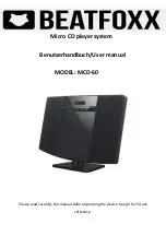BEATFOXX MCD-60 User Manual preview