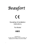 Beaufort 6605 Operating & Installation Instructions Manual предпросмотр