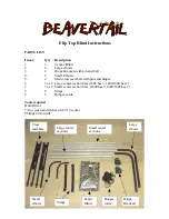 Beavertail Flip Top Blind Instructions Manual preview