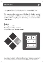 Preview for 3 page of Bebe Care ZURI DRAWER CHEST Manual