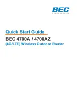 BEC 4700A Quick Start Manual предпросмотр