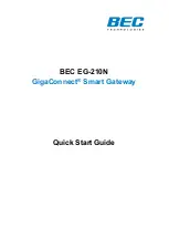 BEC EG-210N Quick Start Manual предпросмотр