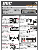 BEC M2M MX-1000e Quick Install Manual предпросмотр