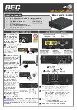 BEC M2M MX-200e Quick Install Manual предпросмотр