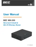 BEC MX-200 User Manual preview