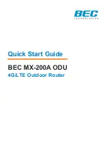 BEC MX-200A ODU Quick Start Manual preview