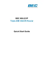 BEC MX-221P Quick Start Manual preview