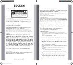 Предварительный просмотр 3 страницы Becken 18BTUs Instruction Manual