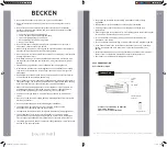 Предварительный просмотр 4 страницы Becken 18BTUs Instruction Manual