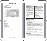 Предварительный просмотр 6 страницы Becken 18BTUs Instruction Manual