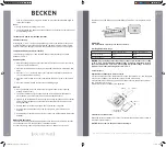 Предварительный просмотр 12 страницы Becken 18BTUs Instruction Manual