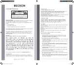 Предварительный просмотр 16 страницы Becken 18BTUs Instruction Manual