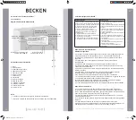 Предварительный просмотр 19 страницы Becken 18BTUs Instruction Manual