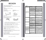 Предварительный просмотр 39 страницы Becken 18BTUs Instruction Manual