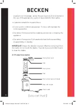 Preview for 8 page of Becken Active Juicer Instruction Manual