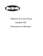 Предварительный просмотр 1 страницы Becken Aqualine (Portuguese) Instrucoes De Utilizacao