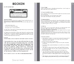 Предварительный просмотр 3 страницы Becken BBIC2341 Instruction Manual