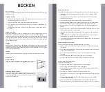 Предварительный просмотр 8 страницы Becken BBIC2341 Instruction Manual