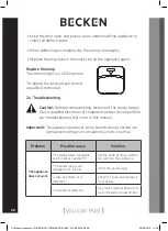 Preview for 28 page of Becken BC3901 WH Instruction Manual