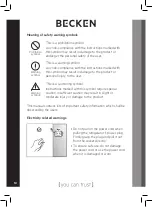 Preview for 10 page of Becken BC5369 Instruction Manual