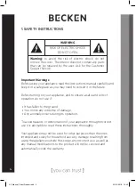 Preview for 4 page of Becken BCF3897 Instruction Manual