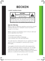 Preview for 4 page of Becken BCG5031 Instruction Manual