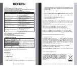 Preview for 9 page of Becken BDM2741 HP Instruction Manual