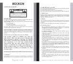 Preview for 11 page of Becken BDM2741 HP Instruction Manual